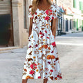Women’s Floral Midi Dress Lightweight Relaxed Fit for Summer 0