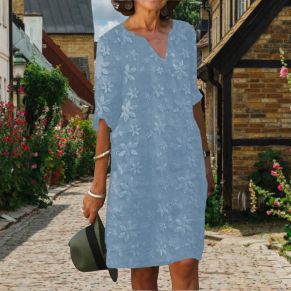 Women’s Floral Midi Dress Relaxed Fit for Summer Outings 3