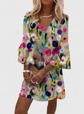 Women’s Floral Mini Dress Elegant Summer Style 0