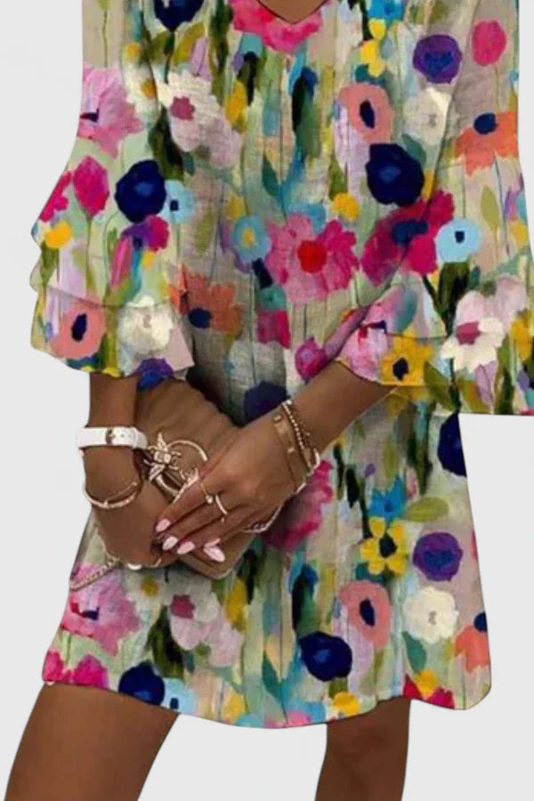 Women’s Floral Mini Dress Elegant Summer Style 1
