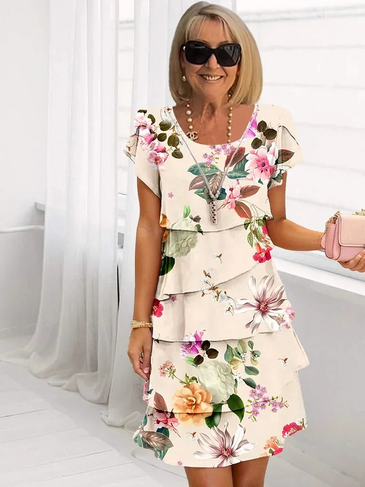 Women’s Floral Mini Dress Playful Ruffle Summer Style 3