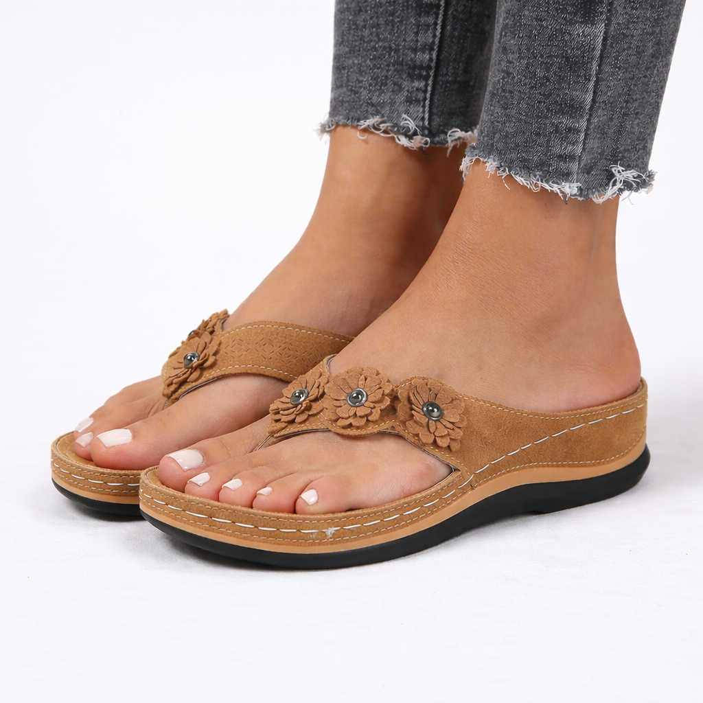 Women’s Floral Sandals Lightweight Wedge Design for Summer 5
