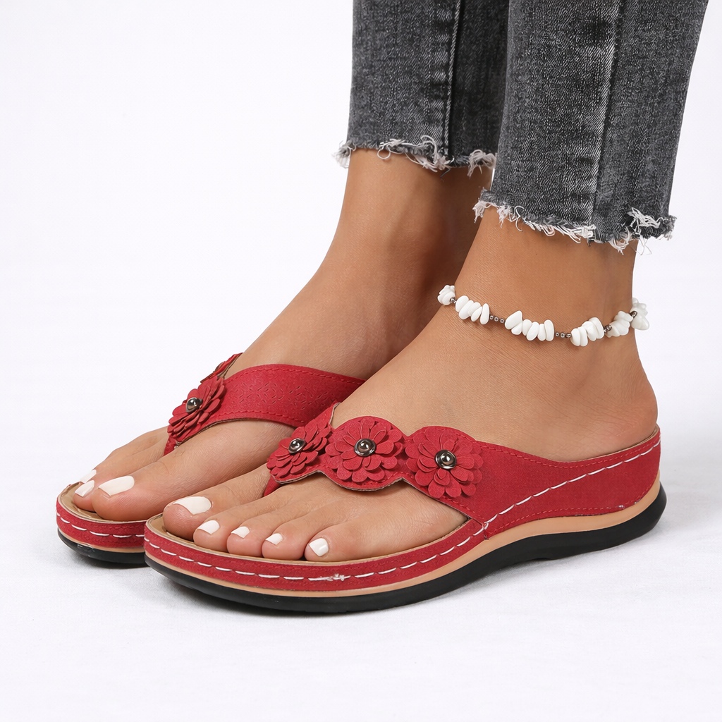 Women’s Floral Sandals Lightweight Wedge Design for Summer 8