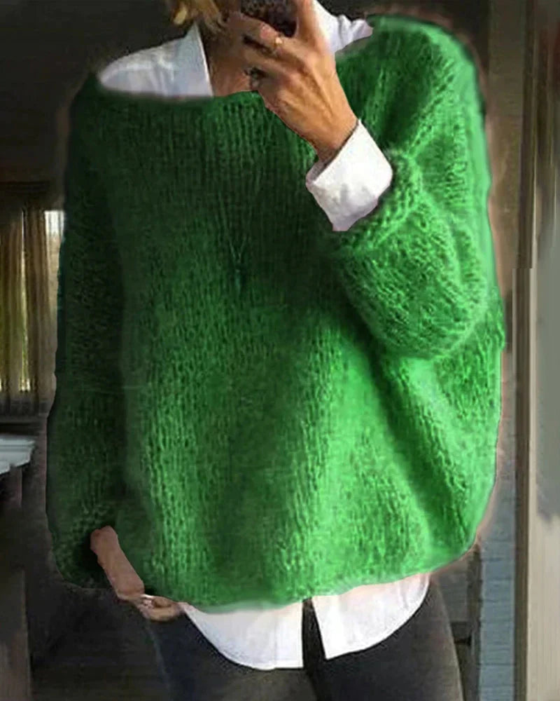 Women’s Fluffy Knitted Sweater Smart-Casual Style 2