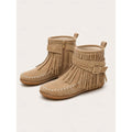 Women’s Fringe Moccasin Ankle Boots Comfortable Western Style 0