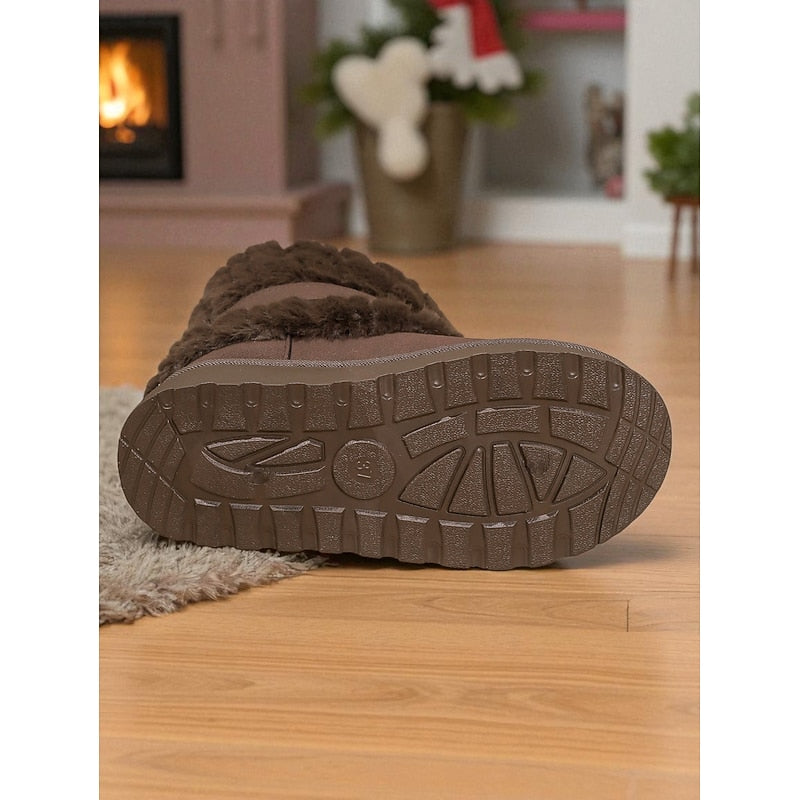 Women’s Fur-Trimmed Snow Boots Stylish Design for Winter Comfort 4
