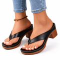 Women’s Heeled Sandals Comfortable Thong Design for Summer Outings 0