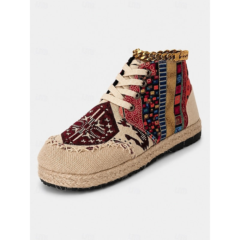 Women’s High-Top Sneakers Boho Patterned Casual Style 3