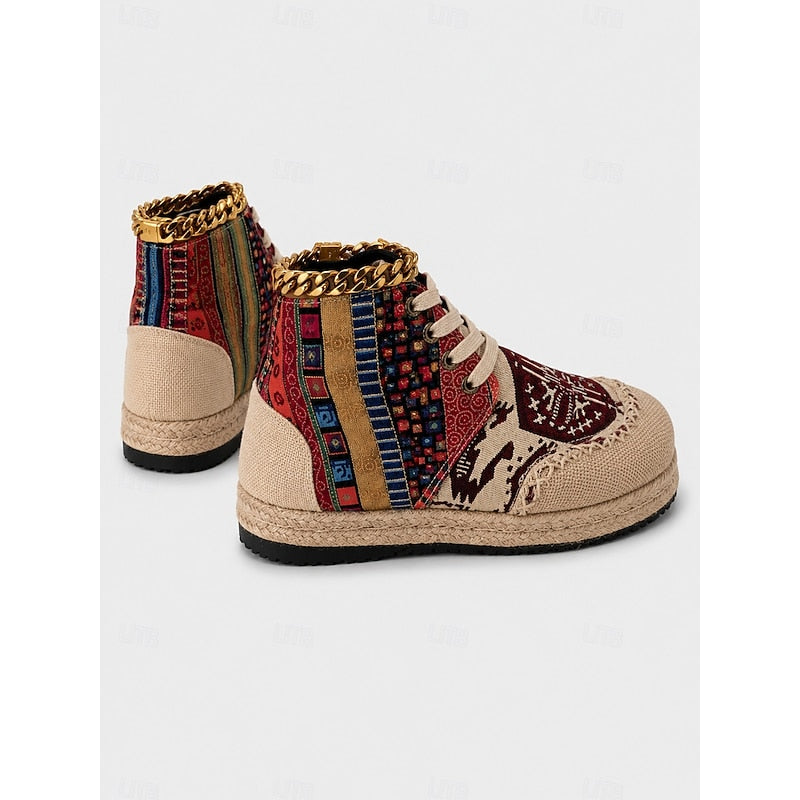 Women’s High-Top Sneakers Boho Patterned Casual Style 4