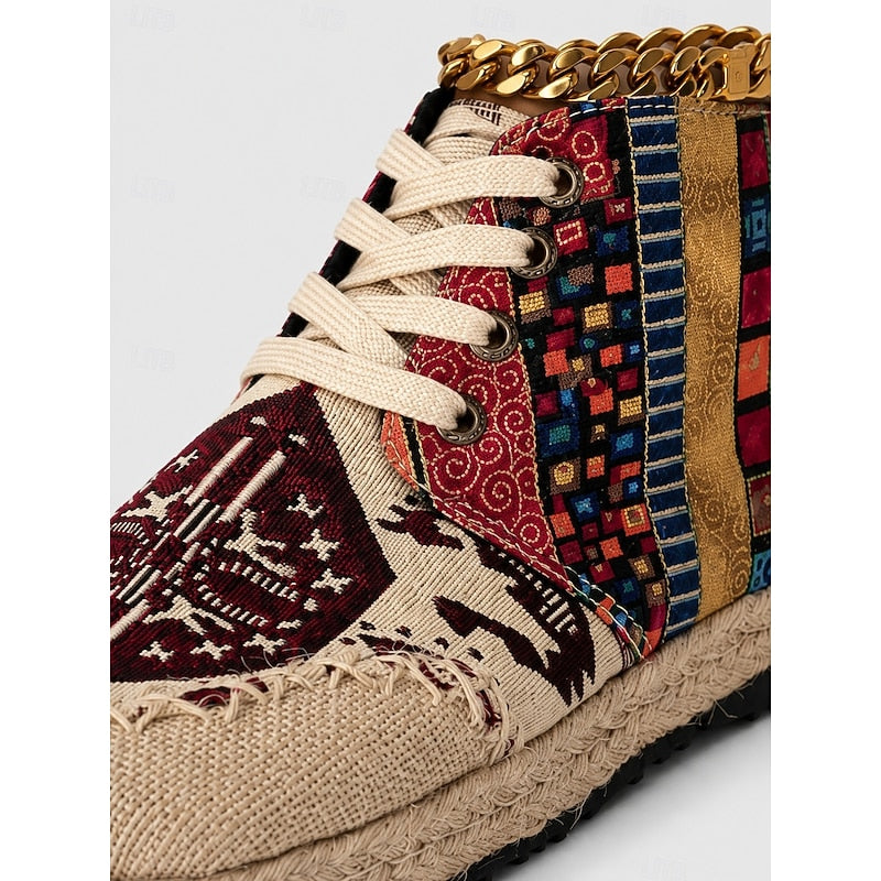 Women’s High-Top Sneakers Boho Patterned Casual Style 5