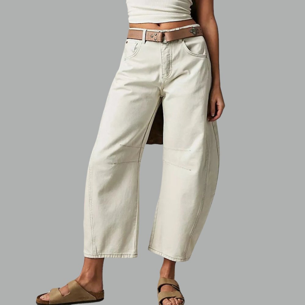 Women’s High-Waist Barrel-Leg Denim Jeans Relaxed Fit 4