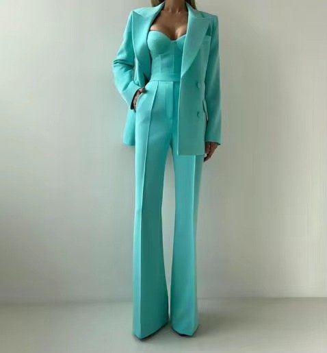 Women’s High-Waist Blazer Set Elegant Three-Piece Ensemble 0