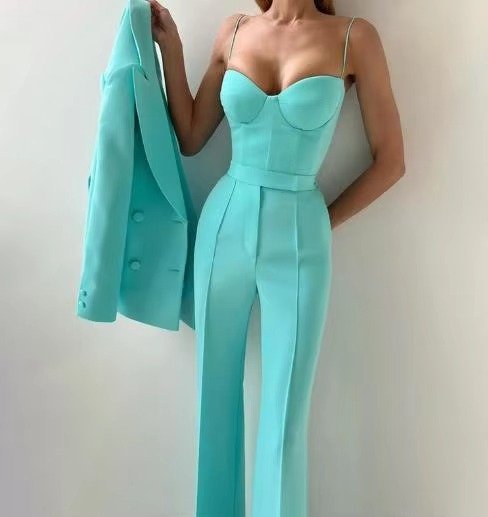 Women’s High-Waist Blazer Set Elegant Three-Piece Ensemble 5