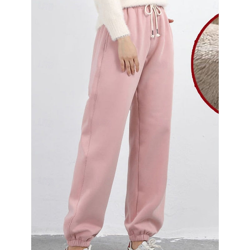 Women’s High-Waist Joggers Soft Warm Comfort 0