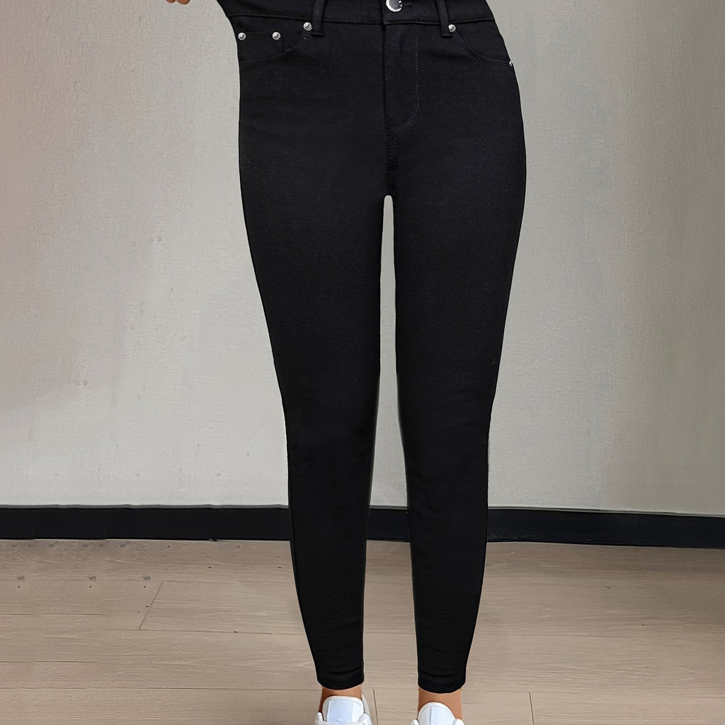 Women’s High-Waist Skinny Jeans Comfortable Stretch Fit 0