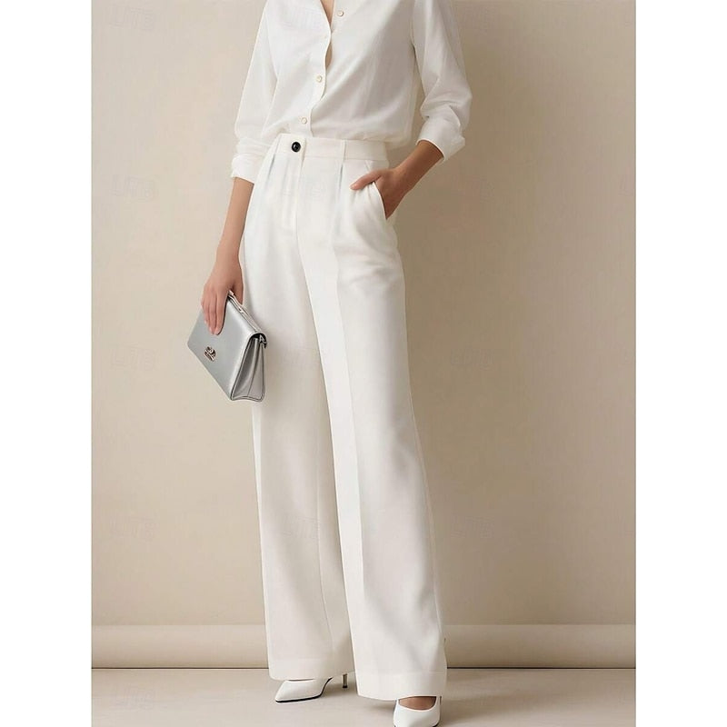 Women’s High-Waist Tailored Trousers Straight Leg Design 1