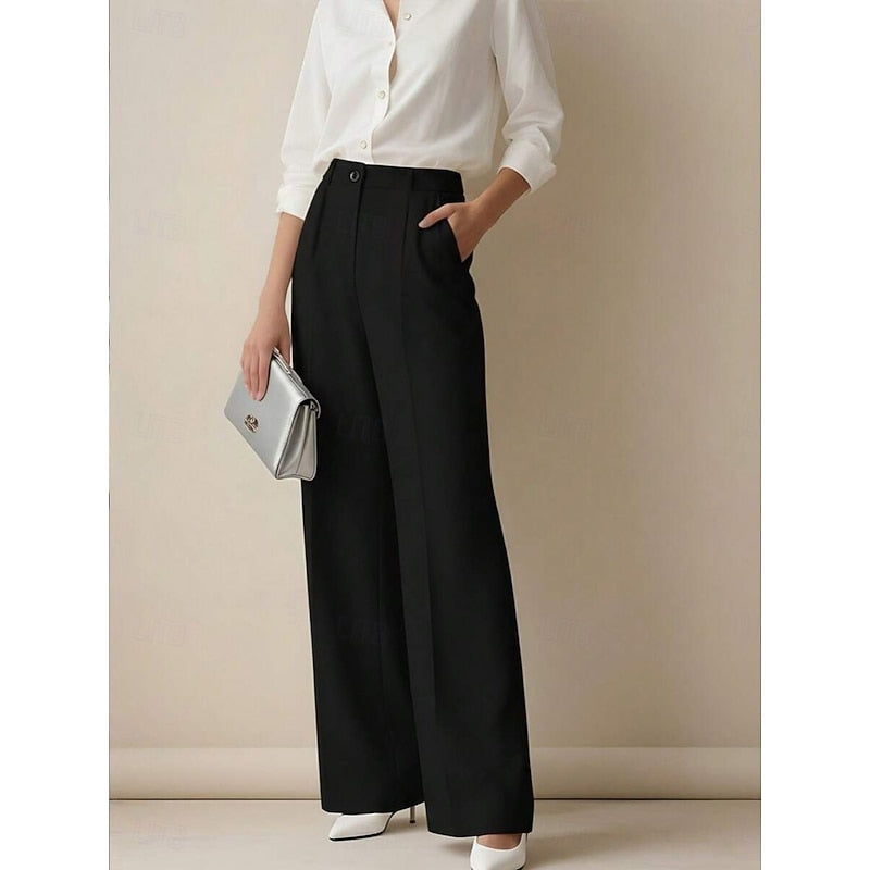 Women’s High-Waist Tailored Trousers Straight Leg Design 6