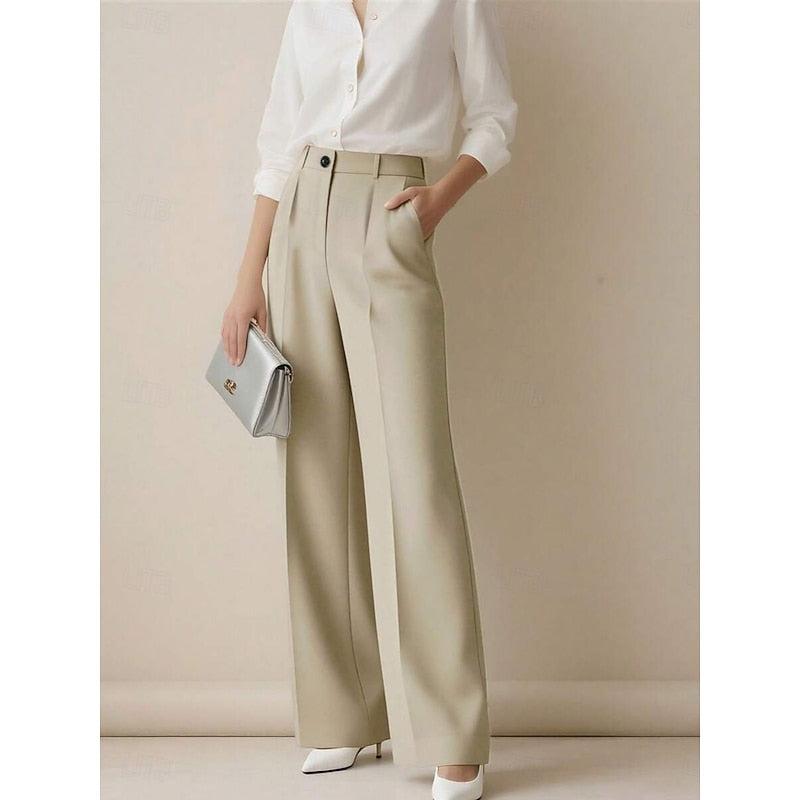 Women’s High-Waist Tailored Trousers Straight Leg Design 8