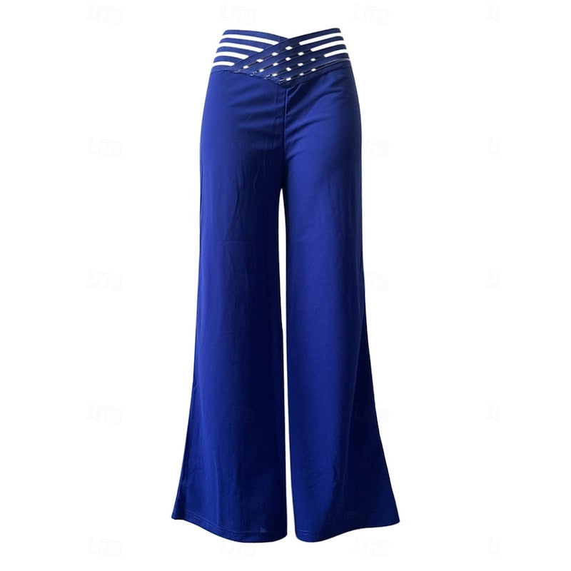 Women’s High-Waist Wide Leg Trousers Elegant Flowing Design 4