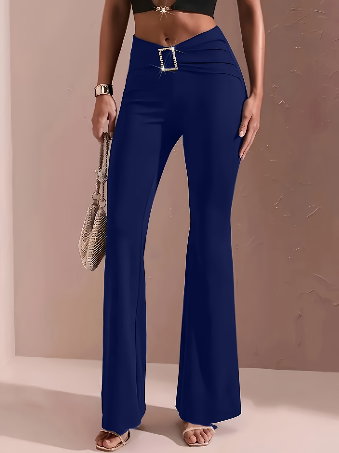 Women’s High-Waisted Flared Trousers Elegant Silhouette 5