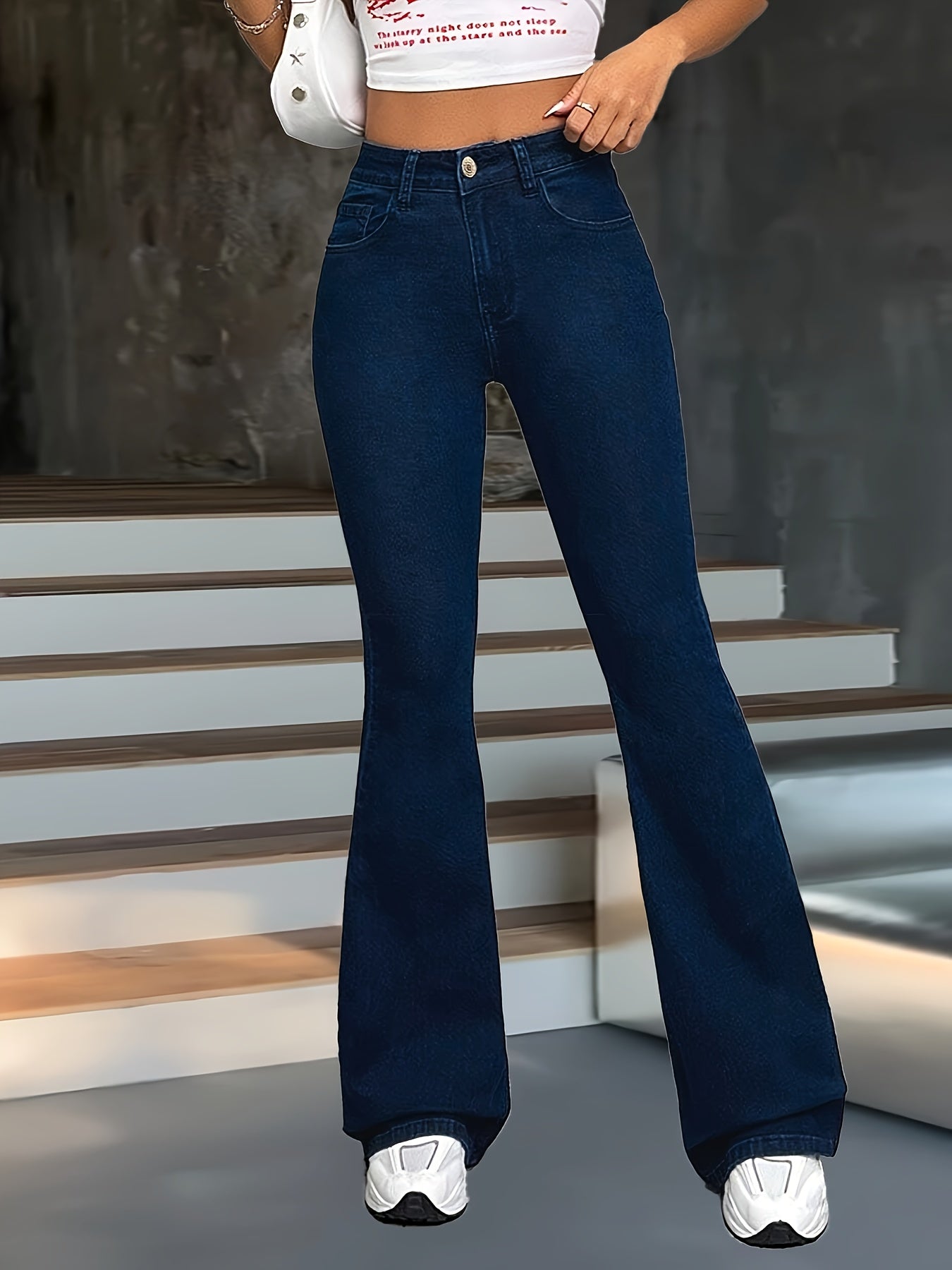 Women’s High-Waisted Flared Trousers Elegant Silhouette 5