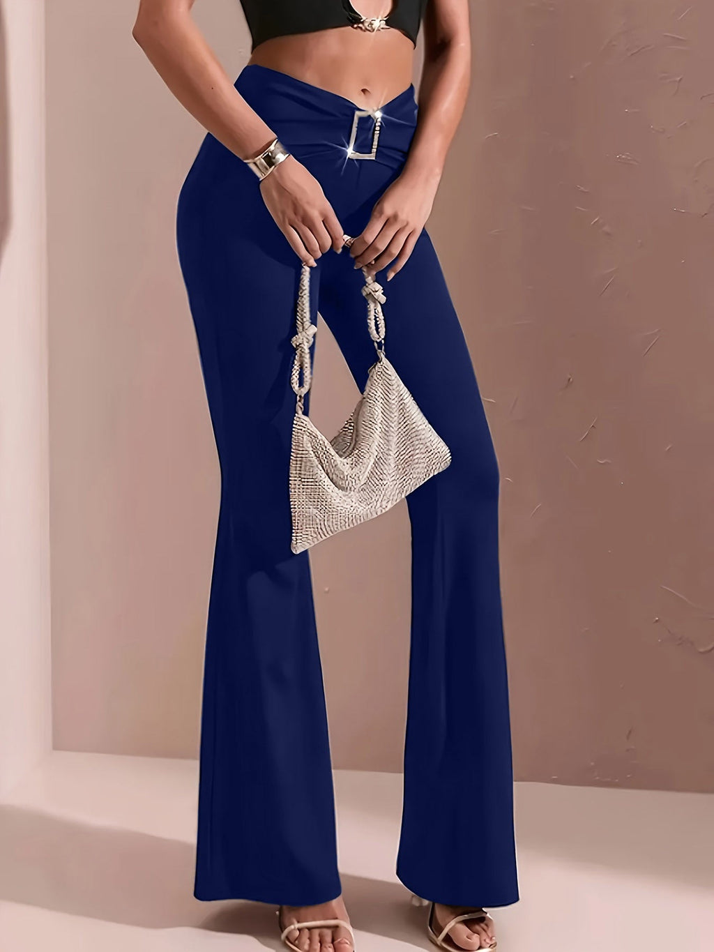 Women’s High-Waisted Flared Trousers Elegant Silhouette 7