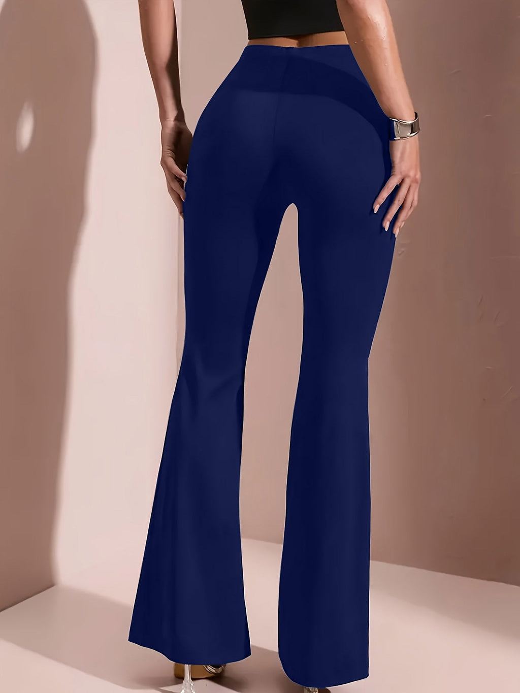 Women’s High-Waisted Flared Trousers Elegant Silhouette 8
