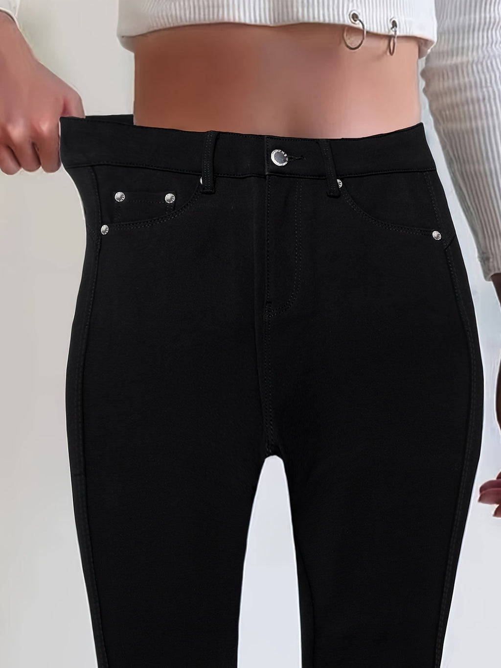 Women’s High-Waisted Skinny Jeans Comfortable Stretch Fit 1