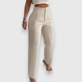 Women’s High-Waisted Trousers Classic Straight Leg Design 0