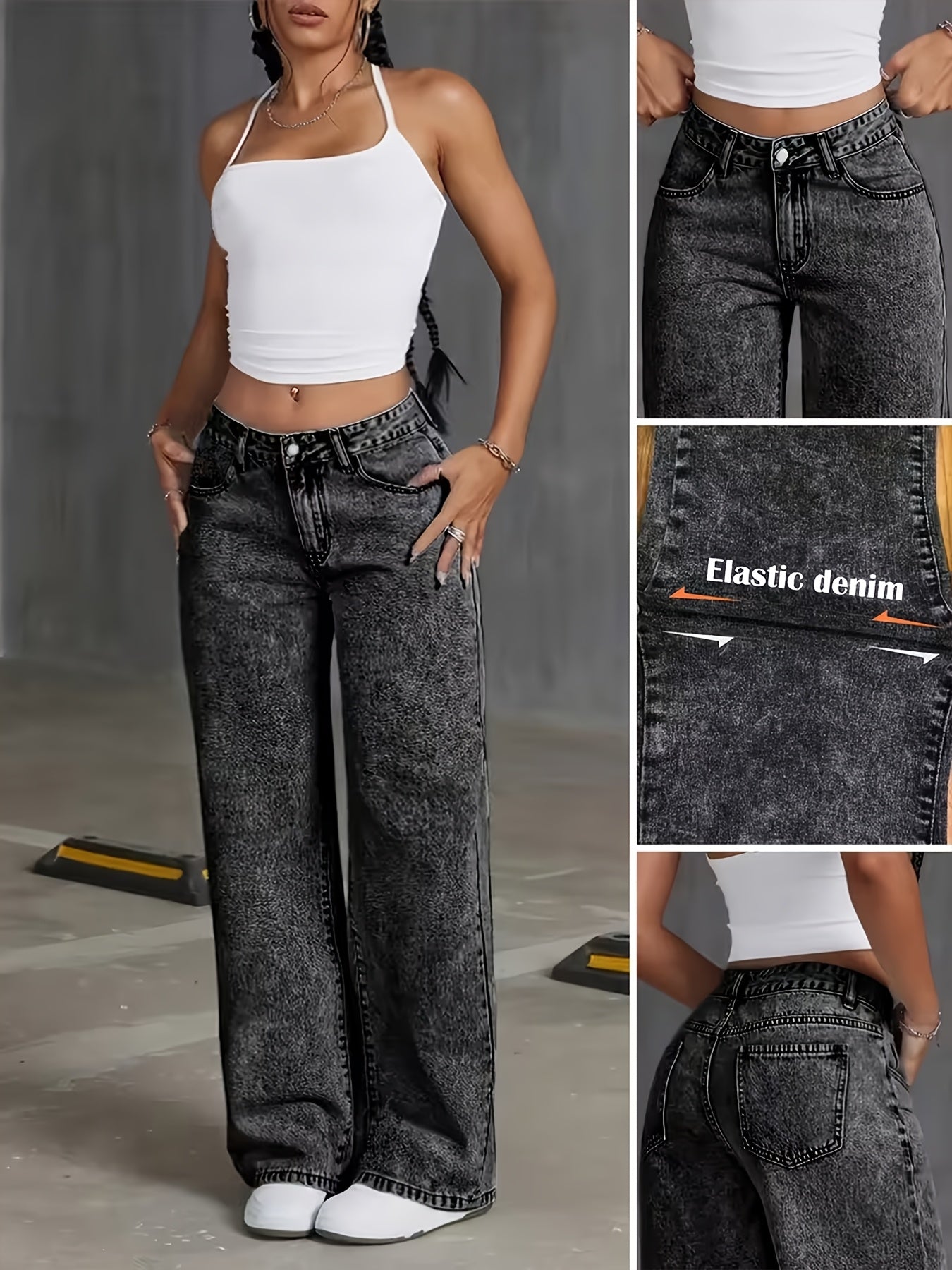 Women’s High-Waisted Wide-Leg Jeans Relaxed Fit for Timeless Style 4