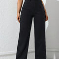 Women’s High-Waisted Wide-Leg Trousers Elegant Everyday Fit 0