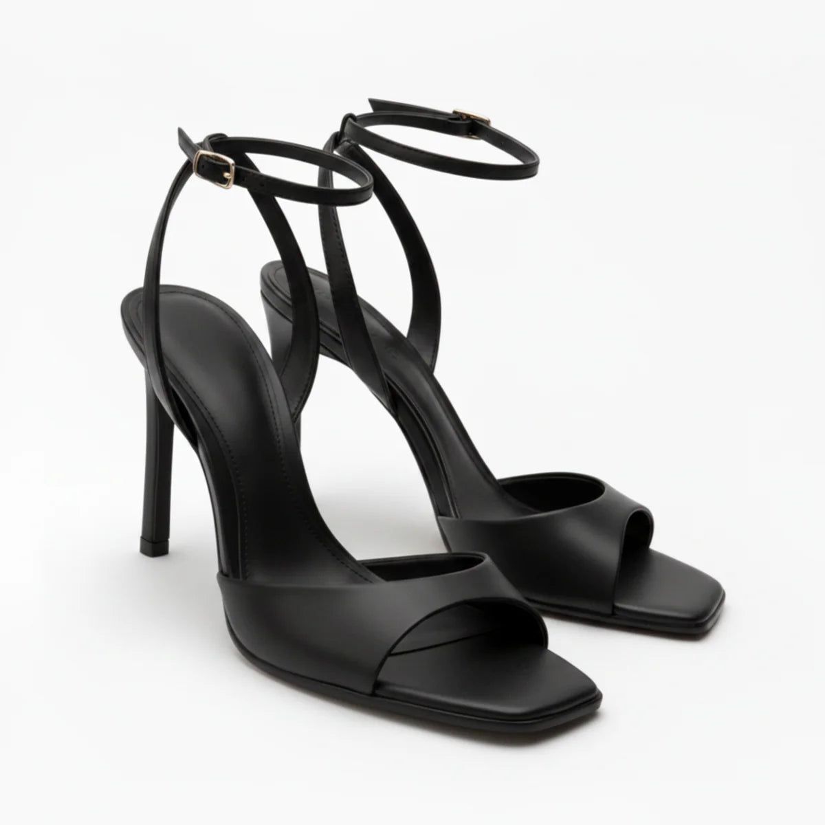 Women’s High Heel Sandals Square Toe Ankle Strap Elegant Design 1