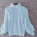 Women’s High Neck Knit Sweater Cozy Relaxed Fit 0