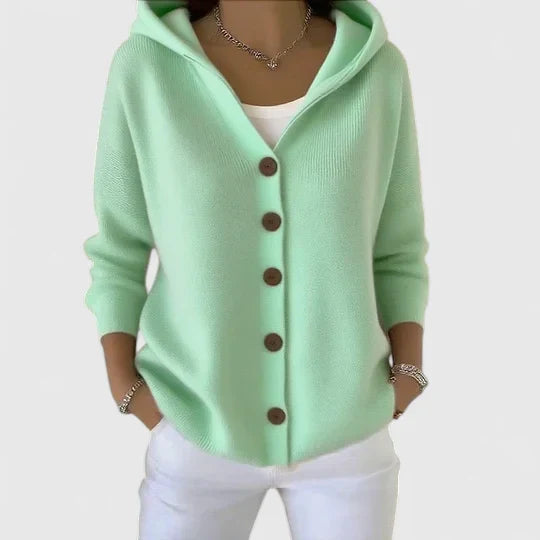 Women’s Hooded Cardigan Relaxed Fit Elegant Layering Piece 1