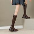 Women’s Knee High Boots Elegant Black Leather Design 0