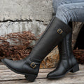 Women’s Knee High Riding Boots Classic Low Heel Design 0