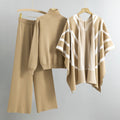 Women’s Knitted Lounge Set Cozy Sweater and Wide-Leg Pants 0