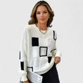 Women’s Knitted Sweater Elegant Openwork Design for Cozy Style 0