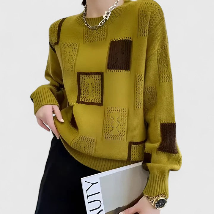 Women’s Knitted Sweater Elegant Openwork Design for Cozy Style 4
