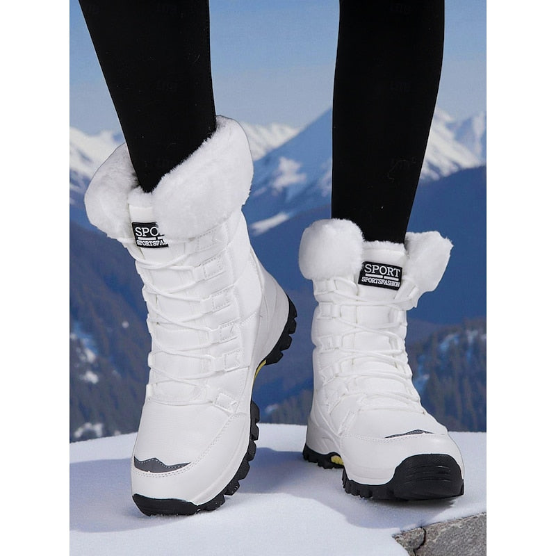 Women’s Lace-Up Winter Boots Cozy and Stylish Design 0