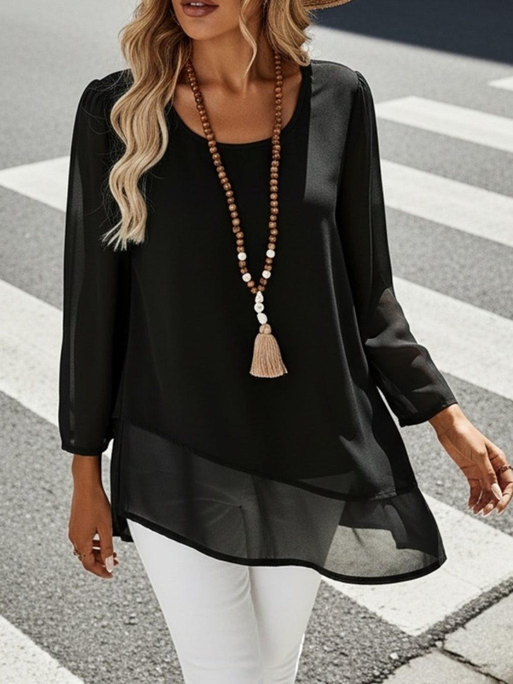 Women’s Layered Flowing Blouse Lightweight Elegant Design 6