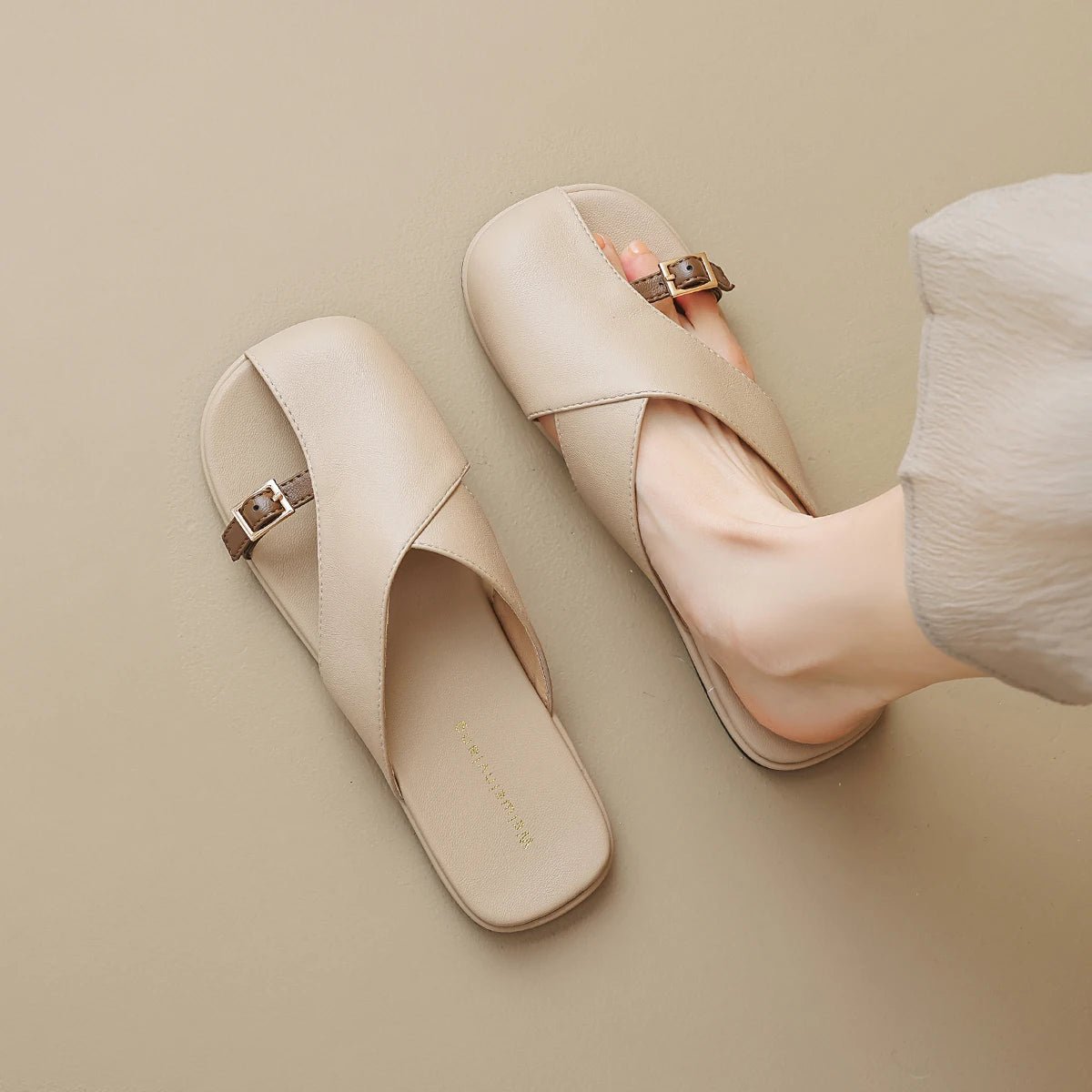 Women’s Leather Fisherman Sandals Cross-Strap Design 2