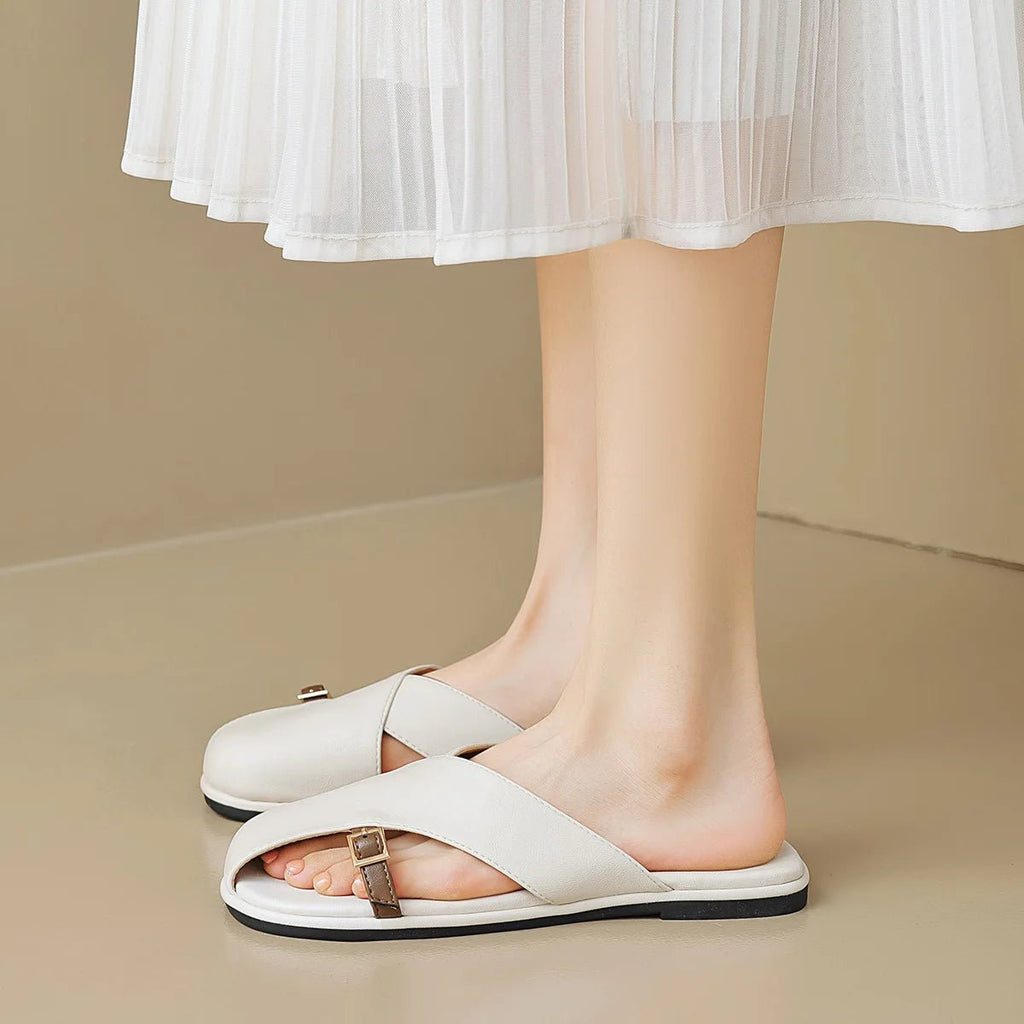 Women’s Leather Fisherman Sandals Cross-Strap Design 3