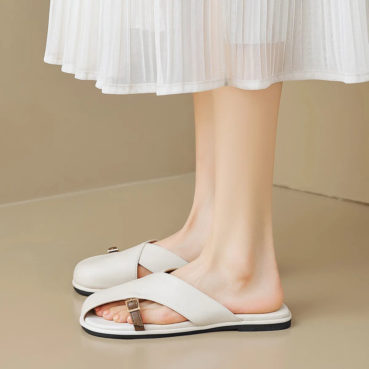 Women’s Leather Fisherman Sandals Cross-Strap Design 3