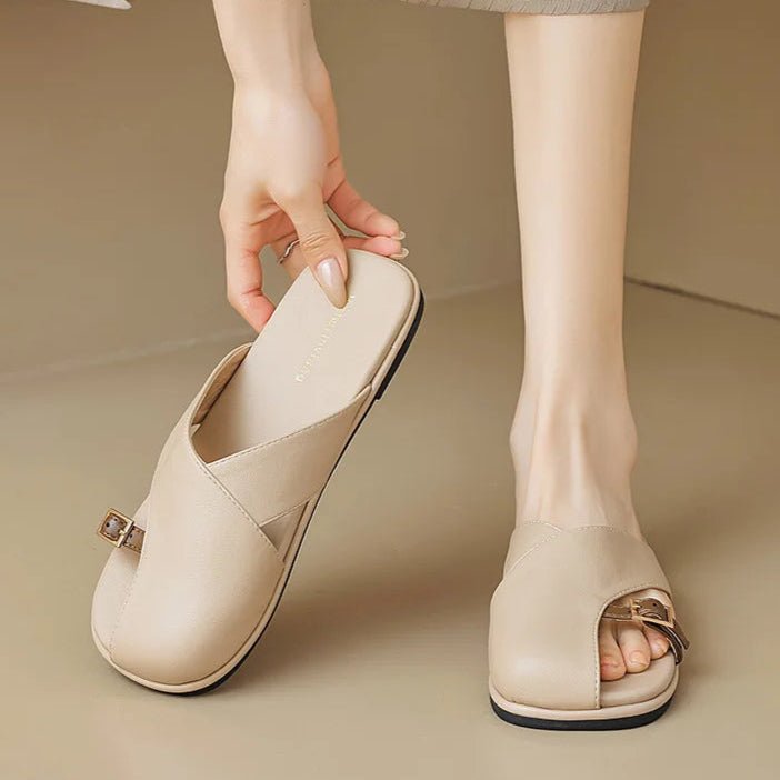 Women’s Leather Fisherman Sandals Cross-Strap Design 5