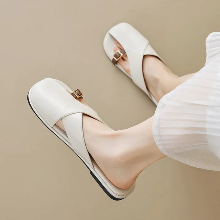 Women’s Leather Fisherman Sandals Cross-Strap Design 6