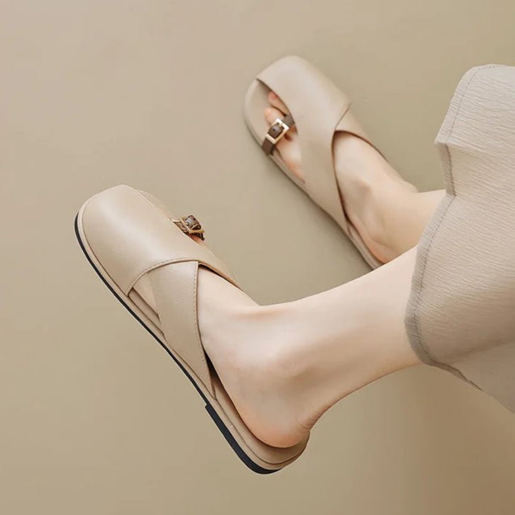 Women’s Leather Fisherman Sandals Cross-Strap Design 8