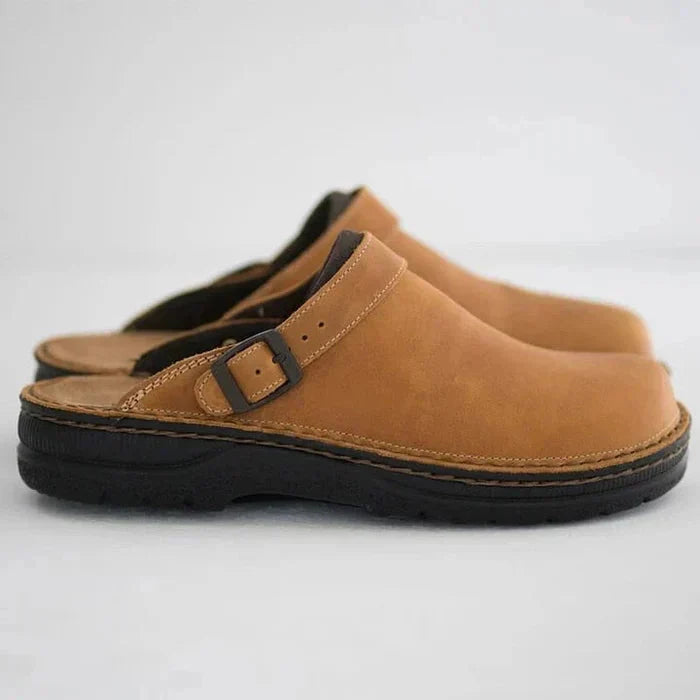 Women’s Leather Slip-On Clogs Comfortable Everyday Style 1