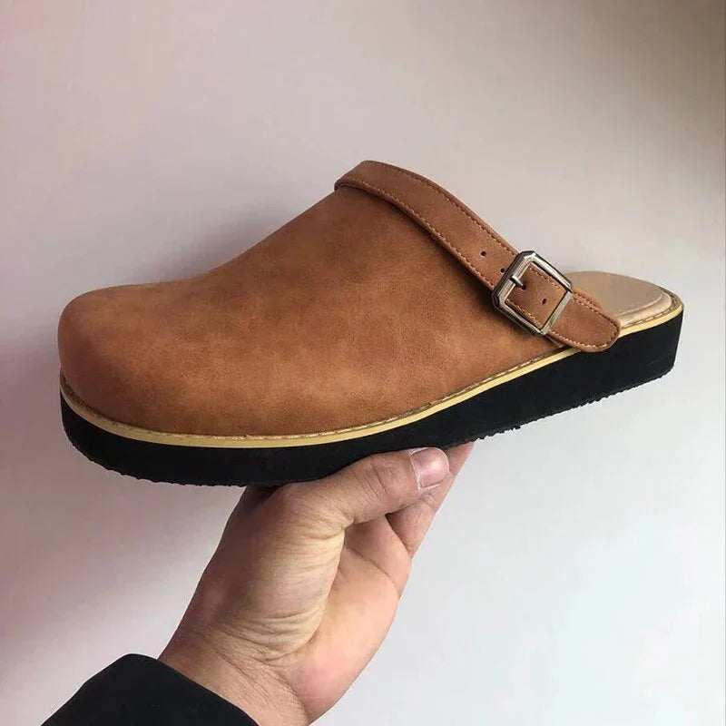 Women’s Leather Slip-On Clogs Comfortable Everyday Style 2