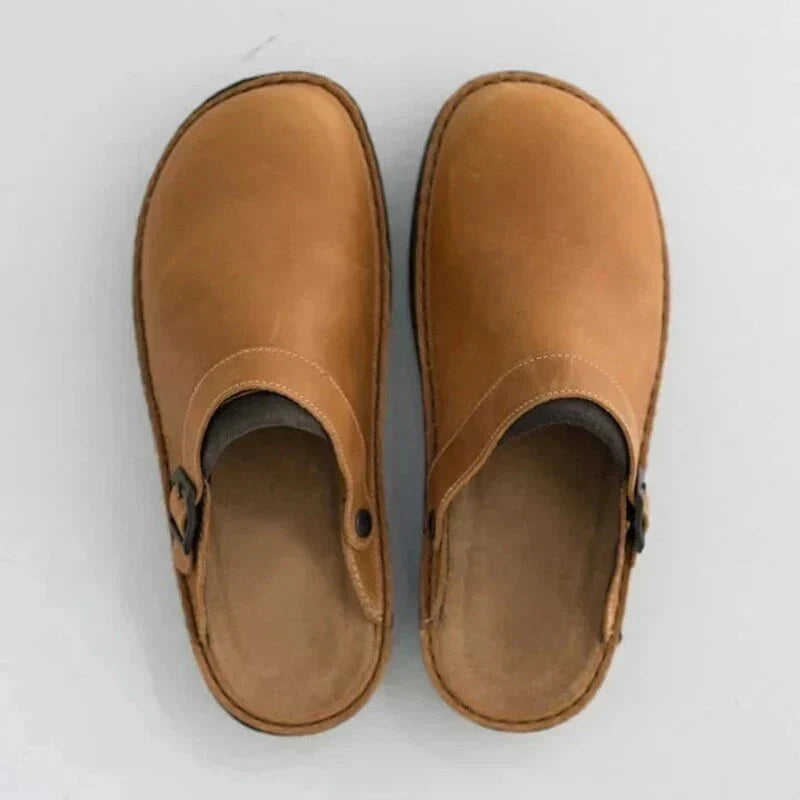 Women’s Leather Slip-On Clogs Comfortable Everyday Style 3